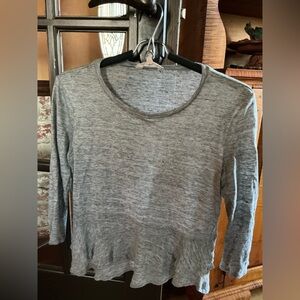 Rebecca Taylor Heather Gray Knit Top